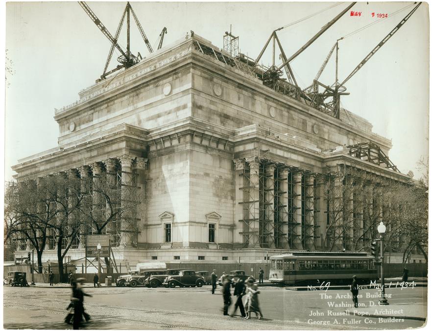 Image of a building in black and white