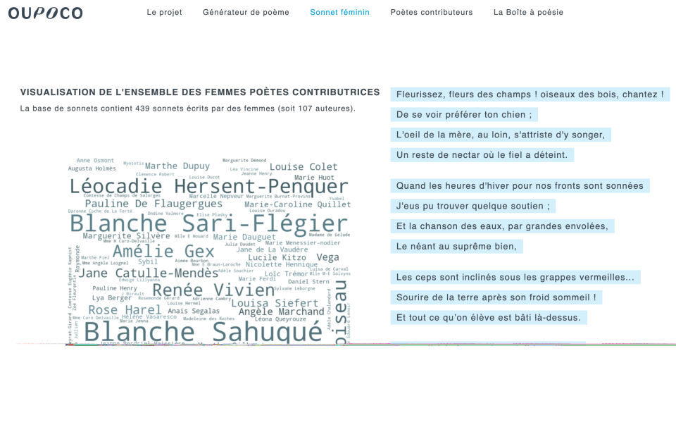 Word cloud of author names where females are grouped