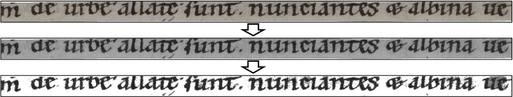 The three-step preprocessing sequence for scribe identification