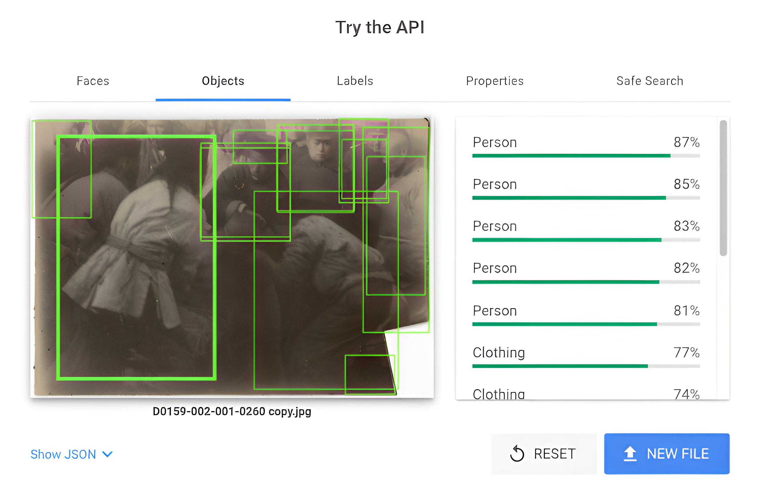 Google Vision API test of a photograph depicting an execution during the so-called Boxer Rebellion in China.